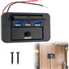 JRILUO Presa USB 12v per Camper, Caricatore Auto Doppia Porta 18W QC3.0 USB E 30 W PD3.0 Type-C, Pannello Ricarica Rapida Con Interruttore, Per Camper 12 V/24 V, Barca E Auto