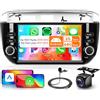 VECHTEL 2G&64G 7 Autoradio per Fiat Punto 2012-2015 con Carplay Android Auto Wireless,touchscreen Bluetooth RDS/FM Radio,Wi-Fi Navi/Telecamera posteriore AHD
