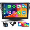 Hodozzy 2GB 64GB Android Autoradio per Toyota RAV4 2007-2012 Wireless Carplay Android Auto, Hodozzy 9 Pollici Touch Screen Stereo, GPS Navigatore WiFi Bluetooth FM/RDS Retromarcia 2 Din Radio per Toyota RAV4