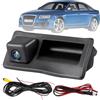 GEARLEADER Telecamera posteriore HD 720p, telecamera posteriore per retromarcia adatta per Audi A4L, A5, A3, Q3, Q5, RS6, adatta per VW Passat Tiguan Jetta Sharan Touareg Lavida Skoda