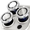 Coiwxmoi Protezione Fotocamera per iPhone 13 Pro/13 Pro Max,Pellicola Vetro Glitter Copri Telecamera Camera Proteggi Obiettivo HD Trasparente Lente Durezza 9H Anti-graffio Bling Diamond,Argento