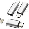 Kefiany Adattatore Lightning femmina a USB C maschio per iPhone 16 15 (set di 3) connettore caricatore rapido presa per Apple IPad Pro, compatibile con Samsung S24 S23 cavo tipo C accessorio auto