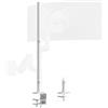 PUTORSEN Palo di Supporto per Monitor Extra Alto 814 mm a 2 Sezioni con Base di Montaggio, Perno Centrale Robusto (Supporta fino a Max.40 kg), 2 Opzioni di Montaggio, Bianco