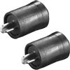 PerfectHD 2 x connettori DIN per altoparlante | con connettore a vite | dritti | adattatore audio per casse | nero | 2 pezzi