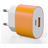 AOKUTDA Caricabatterie Rapido USB C 25W, Alimentatore 2 Porte USBC per iPhone 17/16/16 Pro/16 Pro Max/16 Plus/15 14 13 12 11 Pro Max X XS, Samsung S25 S24 S23 S22 Ultra S10 S9 S8 (Arancione 1 Pezzo)