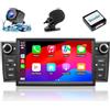 ANKEWAY Autoradio per FIAT Grande Punto (2005-2009) Linea (2007-2011) con Android Auto e CarPlay, Car Radio Android Stereo con Bluetooth/WiFi/Telecamera Retromarcia/Mic/Canbus BOX/App Store 2G+32G