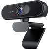 Aurolumiz Webcam 4K UHD con messa a fuoco automatica, doppio microfono, copertura della privacy, treppiede estensibile, per PC, laptop, zoom, team, Windows, macOS