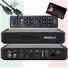 HTS e-com DigiQuest Q99 4K UHD Combo SAT Ricevitore con scheda TiVuSat Nero - Italia TV Rai Mediaset LA7, DVB-S2/T2, HEVC HDR, PVR Ready, LAN, USB, ricevitore 4K certificato + cavo HTS e-com HDMI