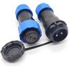 Elecbee Connettore spina aeronautica SP21 IP68 2 poli, SP21 serie 2 pin femmina spina e presa maschio impermeabile in linea connettore antiurto per Bluetti AC200/MAX stazioni di ricarica