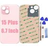 Peixiong Sostituzione del Coperchio del Vetro Posteriore 15 Plus per iPhone 15 Plus Sostituzione del Vetro Posteriore Posteriore da 6,7 '' con Kit di Strumenti di Riparazione (Rosa)