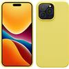kwmobile Cover per Apple iPhone 14 Pro Max Custodia - Back Case per Caricatore Wireless - Antiurto e Flessibile in Silicone TPU - giallo pera