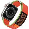 Kamita Cinturini Sportivi in Nylon per Apple Watch Cinturino 42mm 44mm 45mm 46mm 49mm, Cinturino Sportivo Regolabile per Uomo Donne, Elastico Trail Loop Watchband per iWatch 10 9 8 Ultra (Arancione)