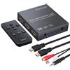 PROZOR 5 IN HDMI Audio Extractor 4K HDMI Switcher con Toslink SPDIF 3.5mm RCA R/L Uscita con telecomando IR Cavo HDMI 3.5mm maschio a 2 RCA femmina cavo per convertire DVD PC a HDTV Soundbar ecc