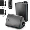 Herdio 5.25 300W Max Power Wall Mount Outdoor Bluetooth Speakers, Be Waterproof and Able to Wireless Multi-Connection Up to 20 Units for Patio/Porch/Balcony (Black, 2-Pack)