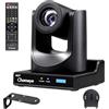 Chameye 30x Zoom Ottico NDI HX3 Telecamera PTZ AI Traccimento con display LCD, 3G-SDI HDMI USB3.0 LAN (PoE) YouTube OBS vMix Live Streaming per eventi educativi al culto della Chiesa - C730N