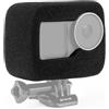 PULUZ Alloggiamento per parabrezza in schiuma DJI Osmo Action 5 Pro/4/3, rivestimento riduce il rumore del vento per registrazione audio ottimale