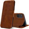 Verco Case per Samsung Galaxy M51 Custodia, Cover a Libro Pelle PU per Samsung M51 Custodia Premio Booklet Protettiva, Marrone