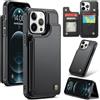 UFinetech Custodia Portafoglio per iPhone 12 Pro Max - Cover a Libro con Porta Carte, Chiusura Magnetica, Blocco RFID, Funzione Stand, Similpelle Antiurto Elegante, Nero