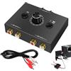 LgCiXli Switch audio RCA bidirezionale | Commutatore stereo a 2 vie con controllo preciso del volume | Trasmissione del segnale senza perdita per HiFi, PC e altoparlanti attivi