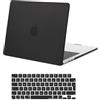 MOSISO Custodia Compatibile con MacBook Air 13,6 Pollici 2025 2024-2022 M4 A3240 M3 A3113 M2 A2681 per Air 13 Pollici Cover,Trama Fibra Carbonio Case Protettiva Rigida&Copritastiera,Nero