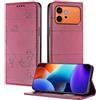 XINYEXIN Custodia per Honor 600 Pro 5G, Cover a Libro in Pelle PU con Blocco RFID, Slot per Carte, Supporto, Protezione Completa Antiurto - Rosso
