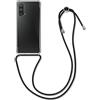 kwmobile Custodia Compatibile con OnePlus Nord CE 5G Cover - Back Case in Silicone TPU - Protezione Smartphone con Cordino - nero/trasparente
