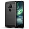 NOKOER Cover per Nokia 6.2/Nokia 7.2, Silicone TPU Slim Phone Case [Dissipazione del Calore] [Anti Impronta Digitale] Antiurto Cover per Nokia 6.2/Nokia 7.2 Smartphone - Nero