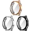 Chofit Custodie compatibili con Huawei Watch GT 3 Pro, custodia protettiva in TPU placcato pellicola protettiva per Huawei Watch GT3 Pro 46 mm 43 mm (46 mm, nero+argento+oro rosa)