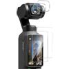 Lutree per DJI Osmo Pocket 4 Vetro Temperato, 2+2 Pezzi Pellicola Protettiva+ Pellicola Fotocamera, Durezza 9H Anti-Graffio HD Senza Bolle Protezione Schermo