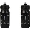 ZEFAL Pack Sense Soft 65 - Set di due borracce per bicicletta e MTB - Bottiglia sportiva flessibile e inodore - Borraccia senza BPA - Tappo in silicone - Nero, 650ml
