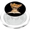 Teacher Student Reader Library Glasses G Occhiali grafici per cani Tiny Puppy Open Book Reading Book Lover PopSockets PopGrip per MagSafe
