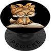 Bookworm Teacher Theme Library Reader Gr Volpe Libro Aperto Lettura Animali Amante Grafica Ritratto PopSockets PopGrip Adesivo