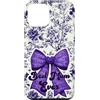 For Mum Inspirations Custodia per iPhone 12 mini Chinoiserie Nastro Floreale Viola Fiocco Supercute Best Mum Ever