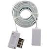 Zenitech - Prolunga Telefonica Maschio Gigogne/Femmina - 8 Pin - Cavo 10 m - Bianco - Compatibile con Dispositivi Standard - Per Presa Murale - Connettore Femmina - Collegamento Facile e Sicuro