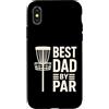 Disc Golf Dad Gear Fathers Day Store Custodia per iPhone X/XS Disco Golf Festa del Papà Best Dad By Par Frisbee Golf Disk