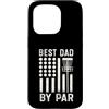 Disc Golf Dad Gear Fathers Day Store Custodia per iPhone 15 Pro Best Dad By Par Disc Golf Festa del papà Frisbee con bandiera americana