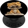 Bookworm Teacher Theme Library Reader Gr Ritratto grafico dell'amante degli animali della lettura del libro aperto del proc PopSockets PopGrip Adesivo