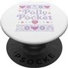 Polly Pocket Mattel - Polly Pocket - Maglione natalizio con fiocchi e fiocchi di neve PopSockets PopGrip Adesivo