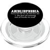 Vintage Abibliophobia Definition Bookwor Vintage Abliophobia Definition Reading Bookworm Reader PopSockets PopGrip per MagSafe