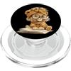 Teacher Student Reader Library Animal Gr Orsacchiotto aperto libro lettura libro amante grafico cucciolo ritratto PopSockets PopGrip per MagSafe