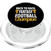 Fantasy Football Winner Repeat Champion Ritorno a Indietro Fantasy Football Champions 2x Champ Trophy Vittoria PopSockets PopGrip per MagSafe