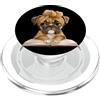 Teacher Student Reader Library Bookworm Fiocco rotondo con grafica a forma di carlino, libro che legge un amante del cane PopSockets PopGrip per MagSafe