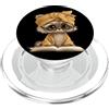 Bookworm Teacher Theme Library Reader Gr Ritratto grafico dell'amante degli animali della lettura del libro aperto del proc PopSockets PopGrip per MagSafe