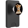 Bookworm Teacher Theme Library Reader Gr Piccolo cucciolo aperto libro lettura cane amante grafico ritratto PopSockets PopWallet per MagSafe