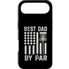 Disc Golf Dad Gear Fathers Day Store Custodia per iPhone Air Best Dad By Par Disc Golf Festa del papà Frisbee con bandiera americana