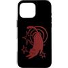 Y2K 90s Funny Cat Tomcat Kitten Art Custodia per iPhone 16 Pro Max Y2K 90s Carino Sleepy Gatto Tomcat Stretching sotto Starry Tail