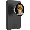 Teacher Student Reader Library Amphibian Baby Frog Libro Aperto Lettura Bookworm Grafico Ritratto Turbante PopSockets PopWallet per MagSafe