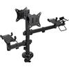 TooQ TQPM0002 - Supporto da tavolo regolabile per POS, consente l'installazione della stampante + 2 schermi da 17-32 + terminale con lettore, nero