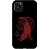 Y2K 90s Funny Cat Tomcat Kitten Art Custodia per iPhone 11 Pro Max Y2K 90s Carino Sleepy Gatto Tomcat Stretching sotto Starry Tail