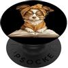 Bookworm Teacher Theme Library Reader Gr Cucciolo Libro Aperto Lettura Cane Amante Grafica Ritratto PopSockets PopGrip Adesivo